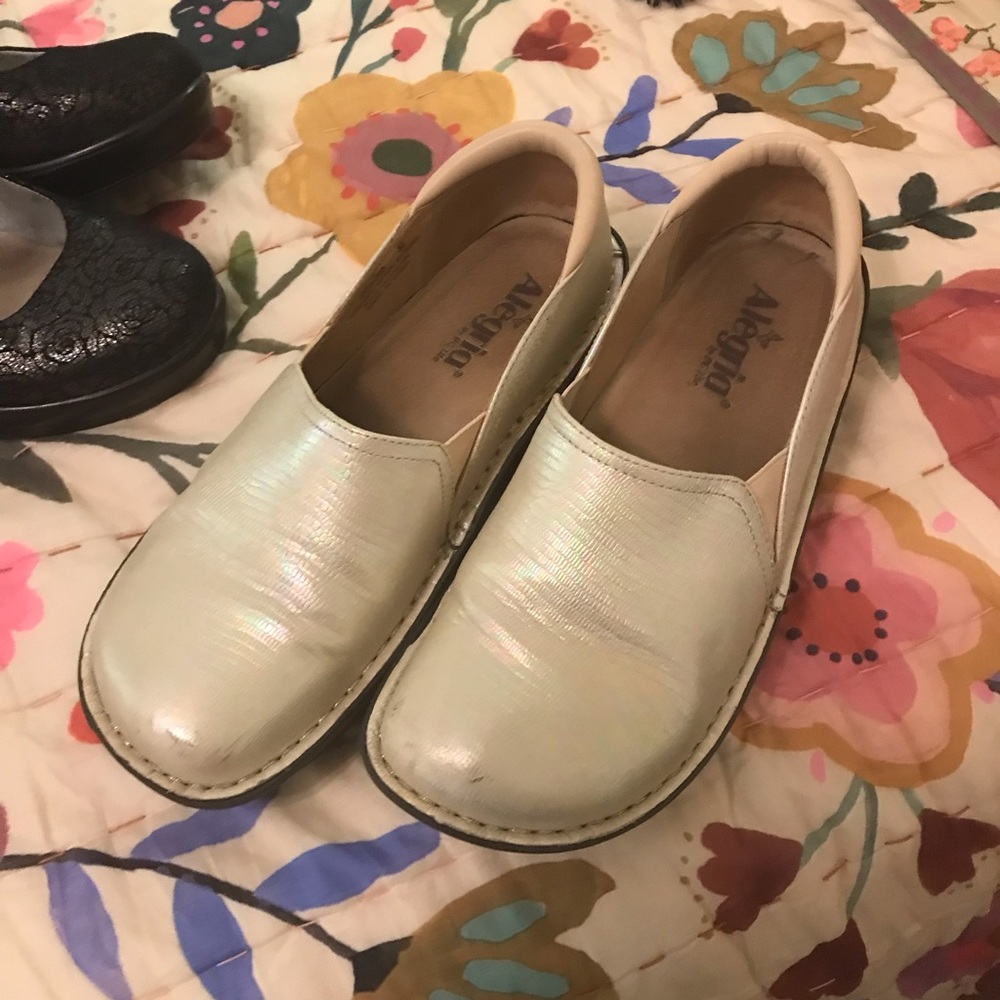 Alegria Gold Shoes.